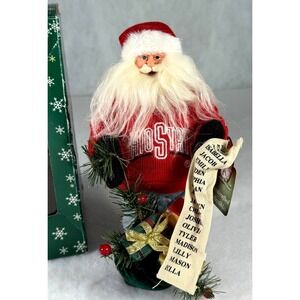 Santa Claus Ohio State Buckeyes Santa's Workshop Figure Football OSU...